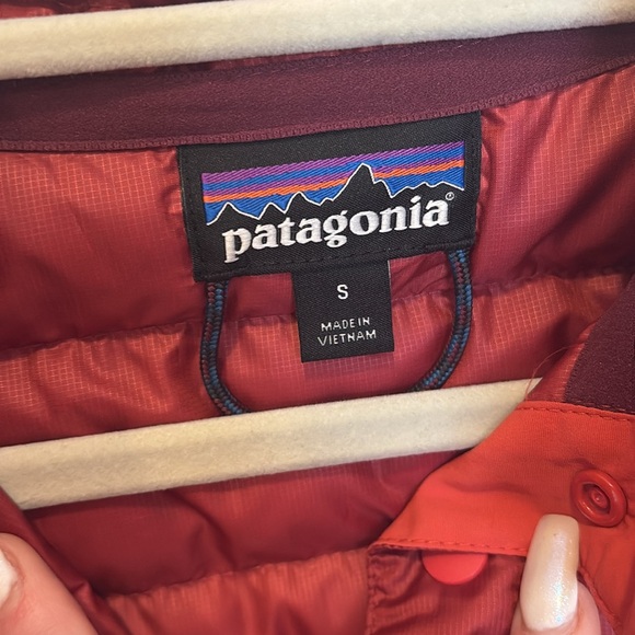 Womens PATAGONIA Goose Down Snap T Pullover Bivy Sweater Jacket Small - Picture 3 of 5